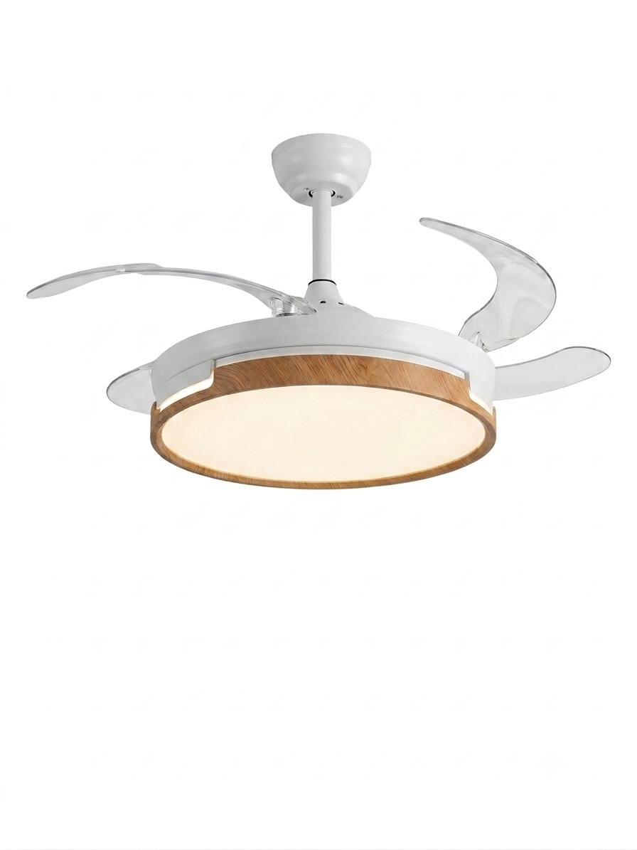 VENTILADOR DE TECHO CON ASPAS RETRÁCTILES Y LUZ LED INTELIGENTE