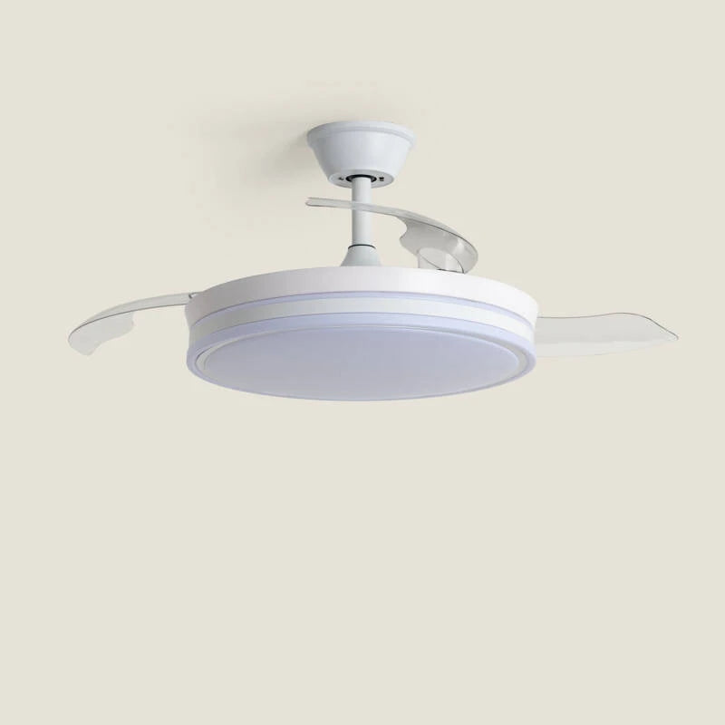 VENTILADOR DE TECHO CON ASPAS RETRÁCTILES Y LUZ LED INTELIGENTE